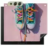 Sneakers - Veters - Kleurrijk - Schaduw Inductie beschemer met haakjes middel -3d