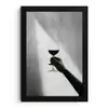 Lichtinval - Wijn - Rood - Glas fotolijst zwart zonder passe partout klein -3d