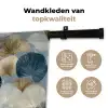 Bladeren - Abstract - Goud - Blauw Wandkleed katoen klein -sfeer2
