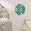 Bladeren - Tropisch - Jungle Wandcirkel behangsticker klein -sfeer4