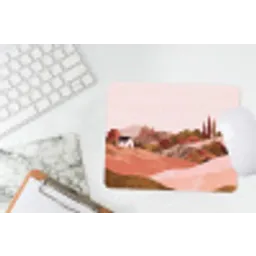 Heuvellandschap - Grafisch - Terracotta muismat rubber klein -witbureau