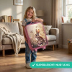 Bloemen - Bruin - Konijntje - Vlinder Kinderkoffer - Roze klein -sfeer2_DE