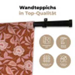 Patroon - Bladeren - Terracotta Wandkleed katoen klein 269 -tsfeer2_DE