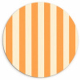 Strepen - Patroon - Oranje Wandcirkel kunststof plaat 5mm dik klein 188 -3d