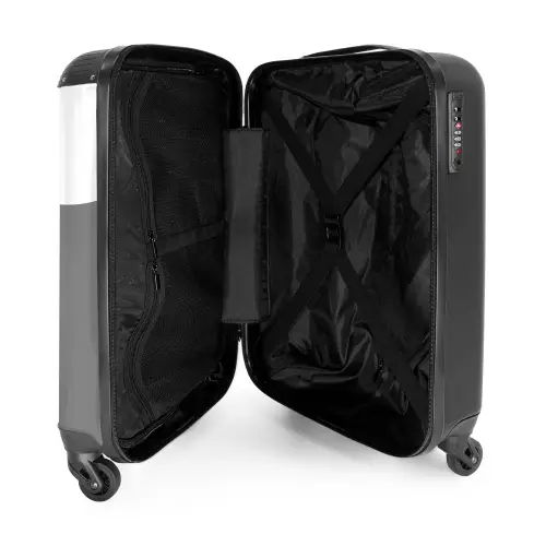 Aquarel paard met kleurrijke spatten NBS - Handbagage koffer - Kinderen Unisex middel -binnenkant