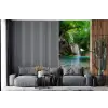 Jungle - Waterval - Planten - Water - Natuur fotobehang vinyl groot -bank