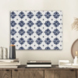 Tegelmotief - Blauw - Wit - Bloem PET vilt klein 837 -sfeer1
