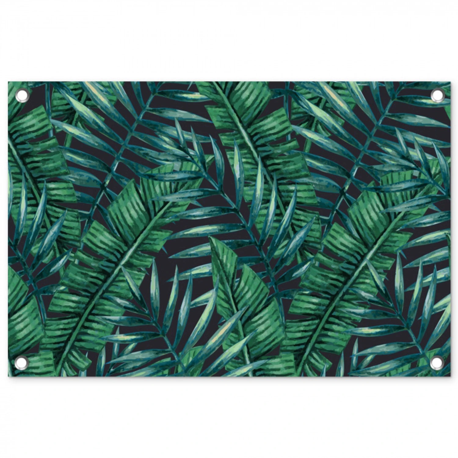 Bladeren - Tropical - Jungle tuinposter los doek klein -3d