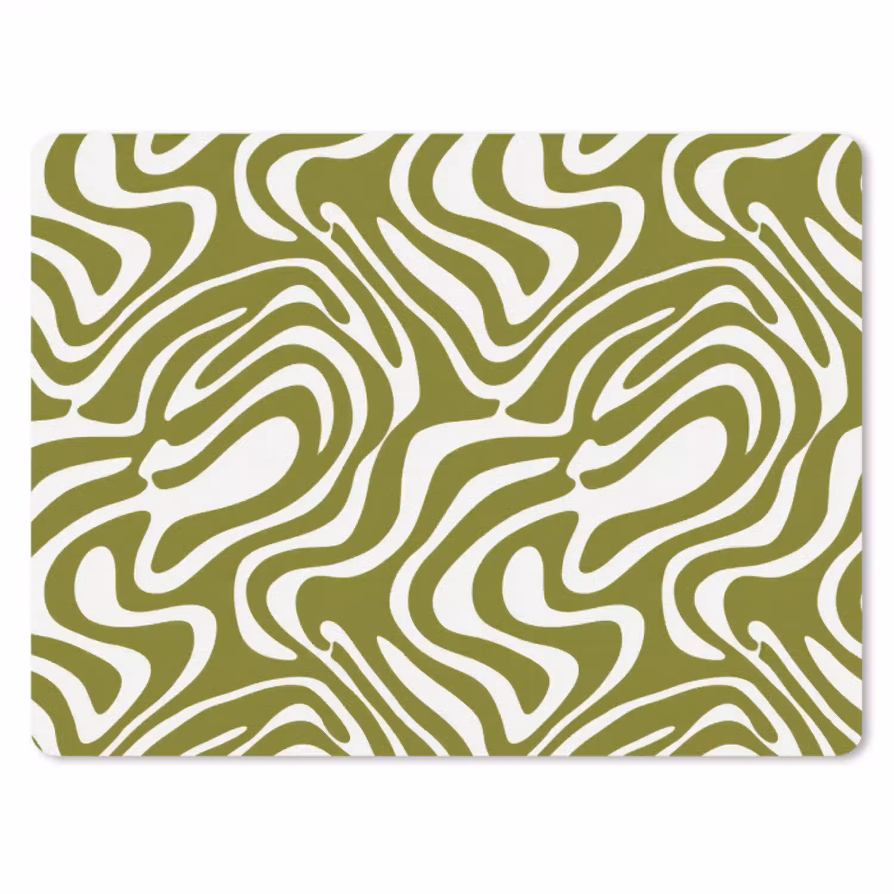 Lijnpatroon - Groen - Organisch muismat rubber klein 262 -3d