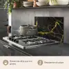 Marmer - Goud - Zwart - Marmerlook - Luxe - Glitter keuken achterwand spatscherm klein -usp_IT