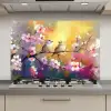 Vogels - Bloemen - Roze keuken achterwand spatscherm klein -3d_website