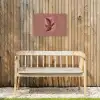 Illustratie - Vogels - Abstract - Roze Tuinposter op houten frame 2 cm dik klein -sfeer4