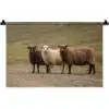 Schapen - Bruin - Wit - Grindpad Wandkleed katoen klein -zz3d