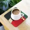 Biljarttafel - Ballen - Rood - Schaduw onderzetter kurk middel -sfeer5