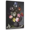 Bloemen in een vaas met schelpen en insecten - Balthasar van der Ast Textielframe zwart klein -3d