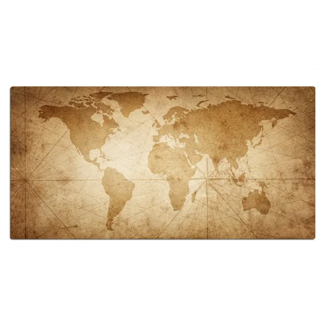 Wereldkaart - Vintage - Papyrus Muismat XXL klein -3d_leeg