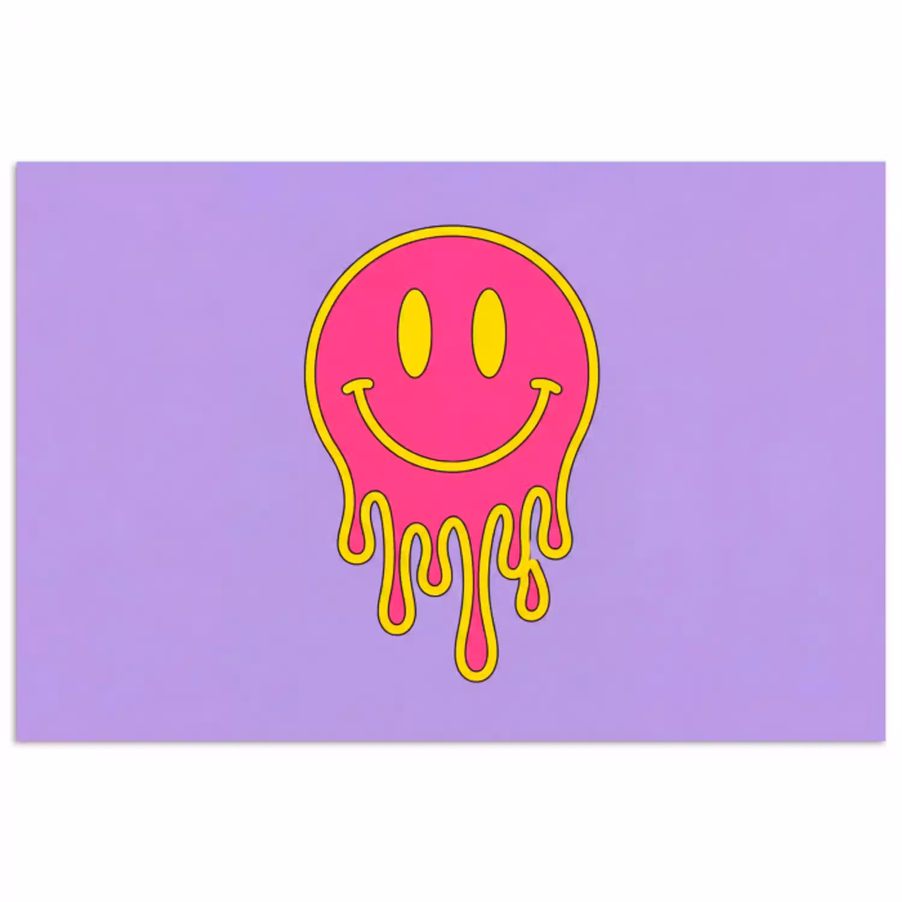 Smiley - Drip - Neon poster papier klein -3d