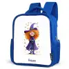 Sterrenmagie met krullen Kinderrugzak - Blauw middel -schuin