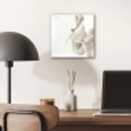 Abstract - Moderne kunst - Beige aluminium wit klein -sfeer5