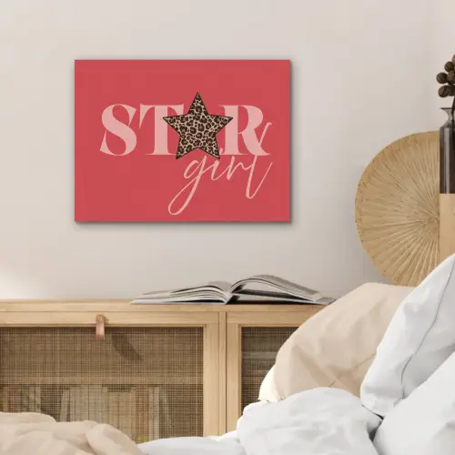 Star girl - Rood - Panter - Ster PET vilt klein -sfeer3