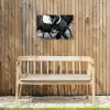 Paard - Sport - Zwart - Wit Tuinposter op houten frame 2 cm dik klein -sfeer4