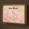 Eenhoorn - Wolken - Roze Light Box met batterij (Wandlamp kind) middel -z3d_website