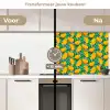 Mango - Patroon - Fruit - Bladeren keuken achterwand 2 middel 871 -voor-na2_NL