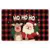 Kerstman - Rendier - Tekst - Rood - Zwart Placemat vinyl groot -zzsfeer1_Kitchenyeah-website