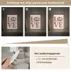 Tekst - Love - Pantervacht - Lichtroze Light Box met kabel (Tafellamp) klein -USP_dimbaarNL