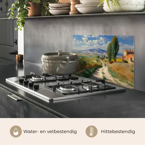 Mensen - Wandelen - Zandpad - Velden keuken achterwand spatscherm klein -usp_NL