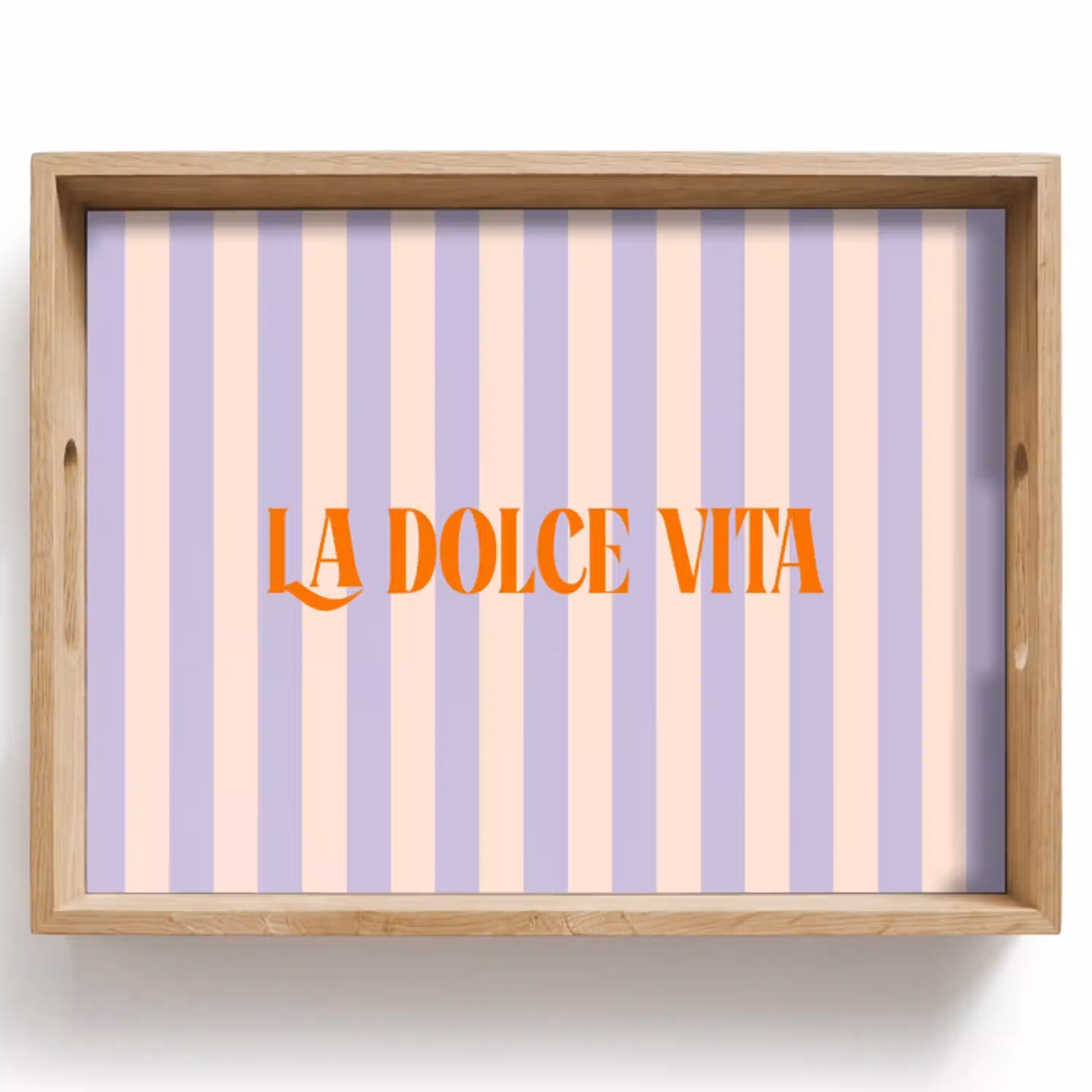 Lila - Oranje - Strepen - La Dolce Vita Dienblad Rechthoek middel -z3d_shopping