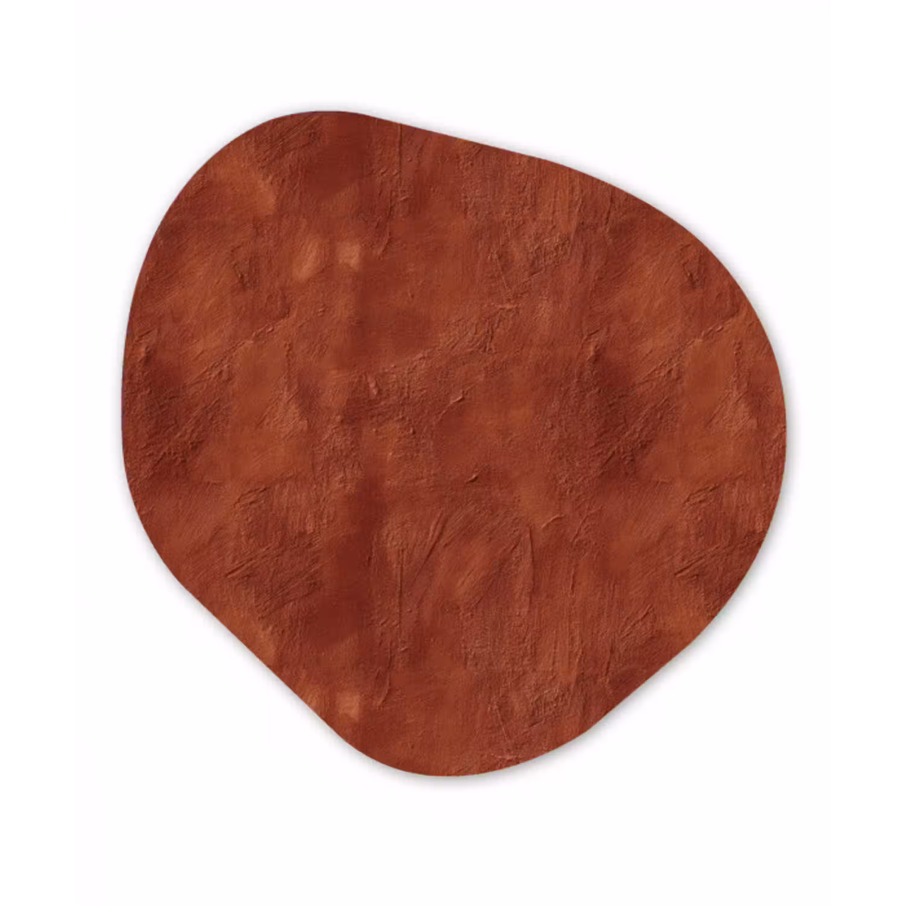 Stucwerk - Textuur  - Terracotta Wandcirkel Organisch Aluminium middel 851 -3d