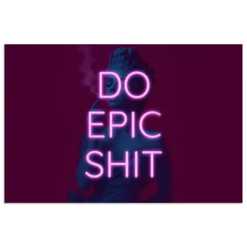 Buste - Neon - LED - Letters poster papier klein -3d