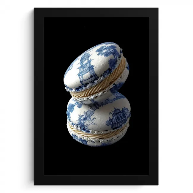 Eten - Macarons - Delfts blauw - Koekjes KitchenYeah - Keuken - Fotolijst klein -3d