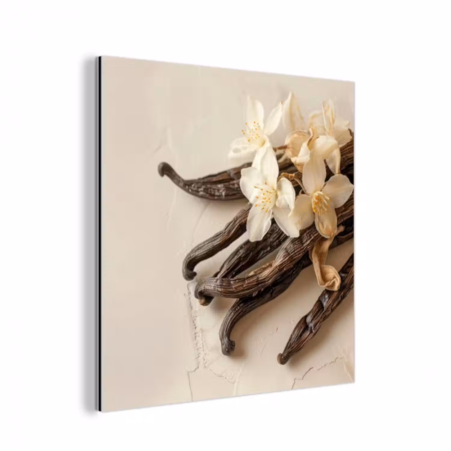 Peinture sur aluminium - Vanille - Floral - Beige