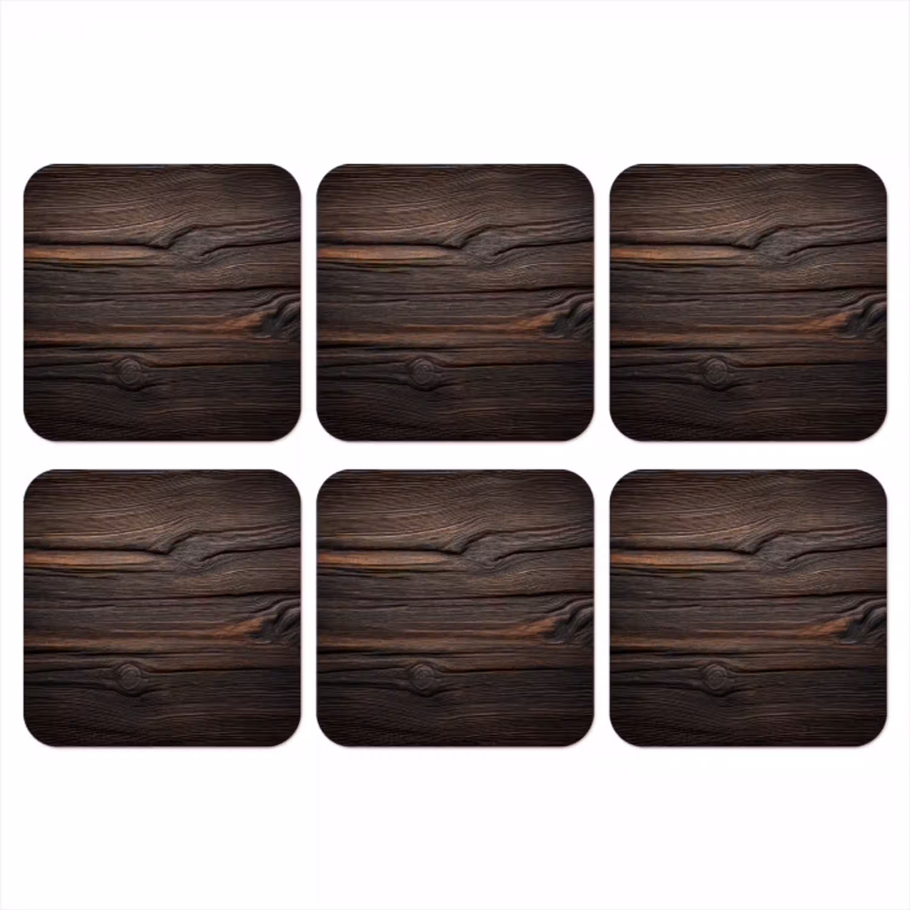 Hout - Grillige nerven onderzetter kurk middel -3d