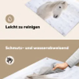 Paard - Kop - Winter - Dieren - Wit Inductie beschemer met haakjes klein -ky-schoon-de