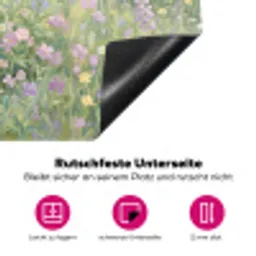 Bloemenveld - Heuvels - Kleurrijk Inductie beschermer vinyl 3mm klein -zzzzzzz-lf-onderkant