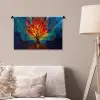 Sierglas - Boom - Rood - Vlakken Wandkleed katoen klein -sfeer4