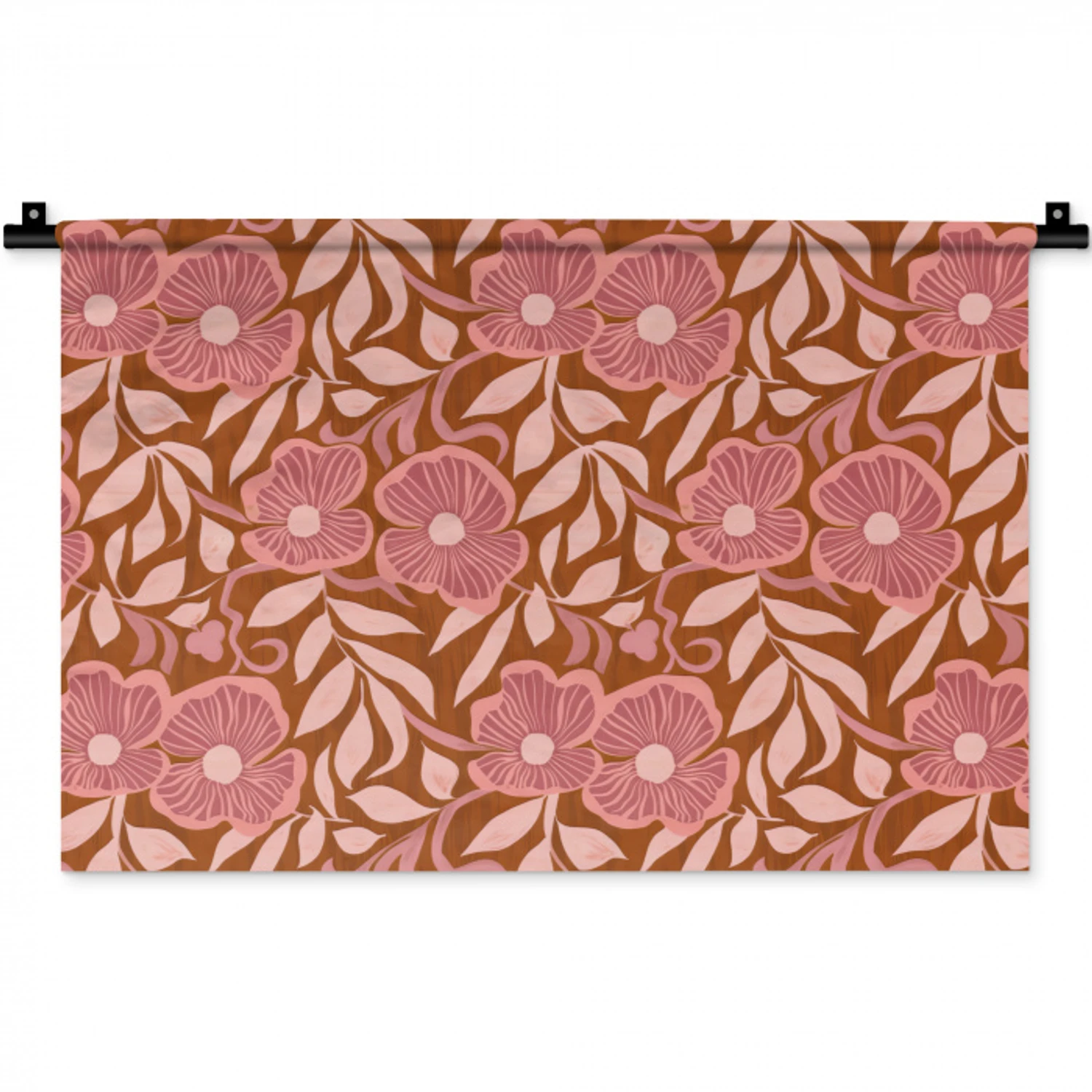 Sfeer - Bloemen - Roze Wandkleed katoen klein 269 -zz3d
