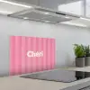 Gestreept - Roze - Chéri keuken achterwand spatscherm klein -3d_schuin