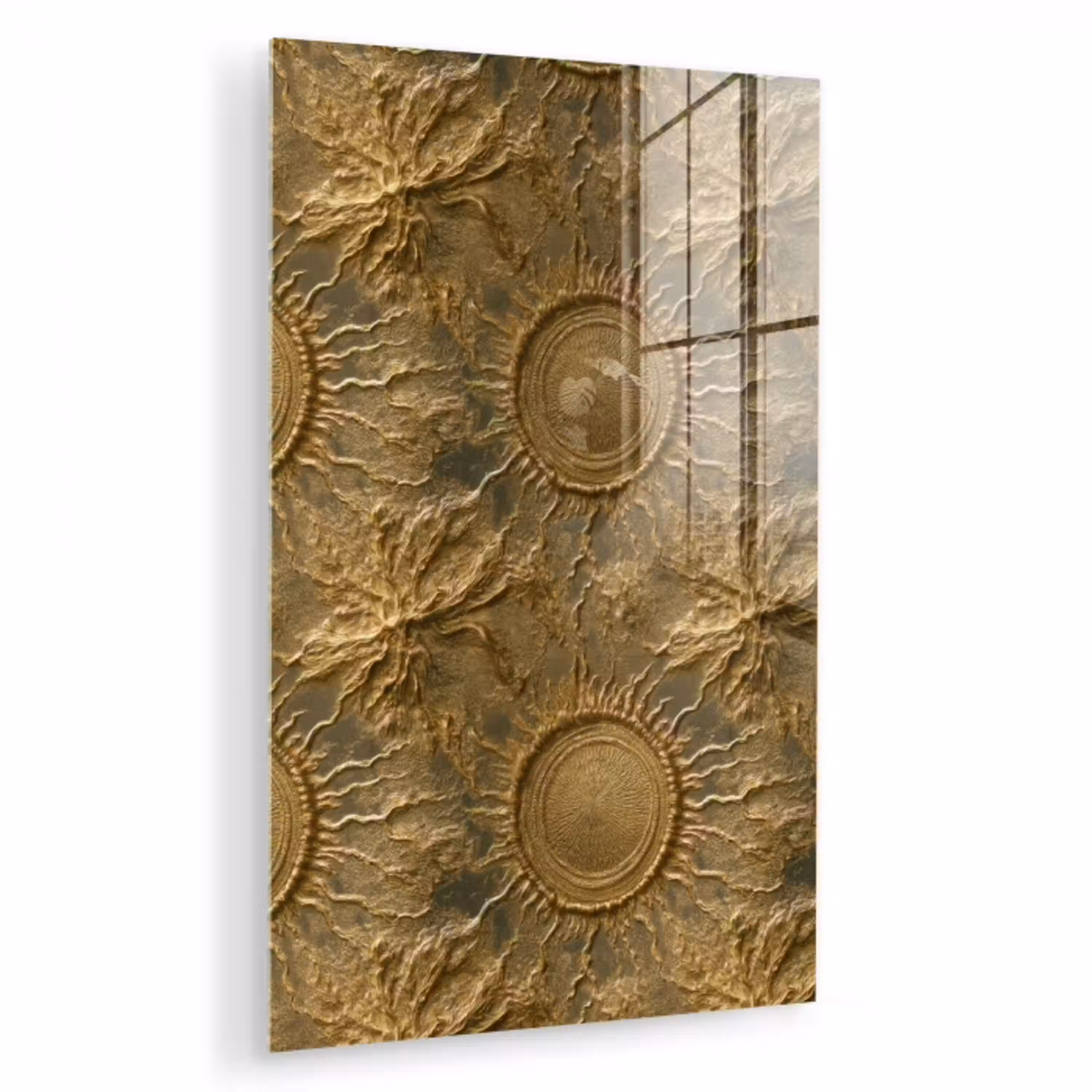Zon - Reliëf - Antiek - Goud plexiglas 5mm klein 9 -zzzproduct_nieuw