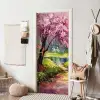 Watercolor - Natuur - Bomen - Kunst - Bloemen deurposter klein -sfeer6