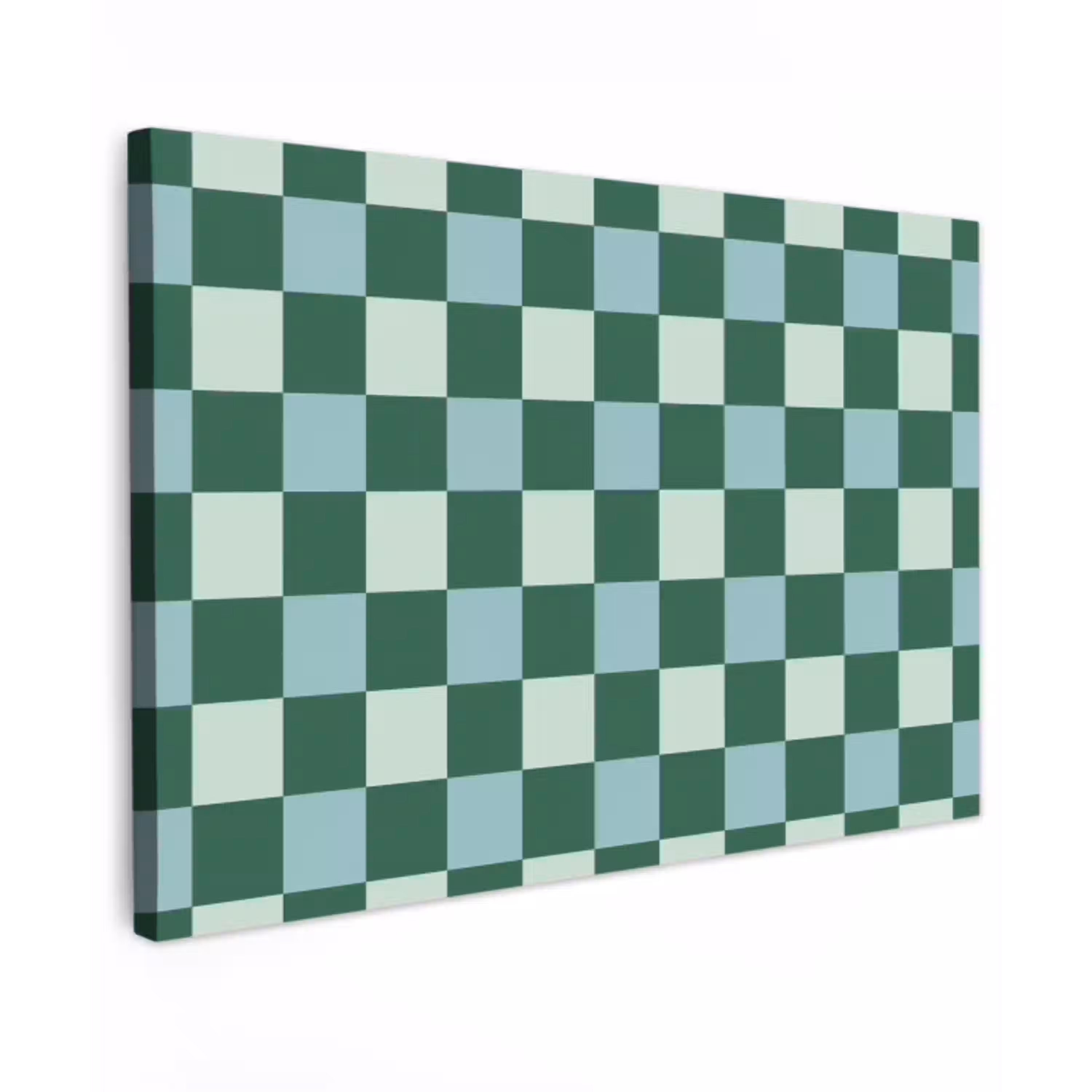 Schaakbord - Klassiek - Groen Tuinposter op houten frame 2 cm dik klein 845 -3d