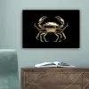 Goud - Krab - Dieren - Zwart canvas 2cm klein -sfeer4