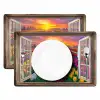 Doorkijk - Bloemen - Tulpen - Kleurrijk - Zonsondergang Placemat vinyl groot -zzsfeer2_Kitchenyeah-website