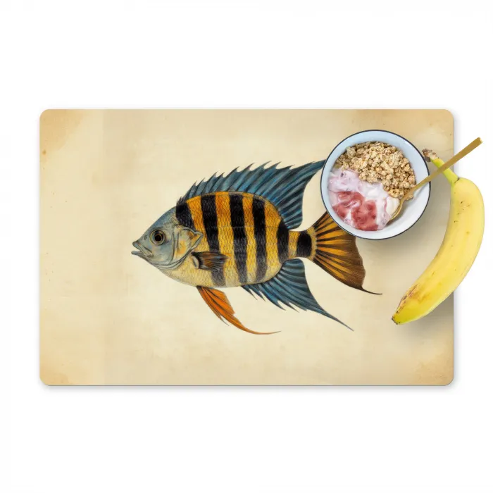 Vis - Tropisch - Strepen - Vinnen Placemat vinyl groot -zzzproduct_Kitchenyeah-website