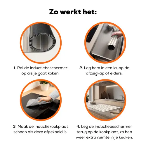 Minimalistisch - Strepen - Beige Inductie beschermer vinyl 3mm klein 276 -zzzzzzz-td-werking