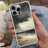 Kust - Golven - Rots - Storm Hoesje iPhone 16 Pro Max met koord klein -sfeer3