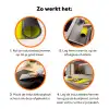 Vrouw - Koptelefoon - Geel Inductie beschermer vinyl 3mm klein -zzzzzzz-td-werking